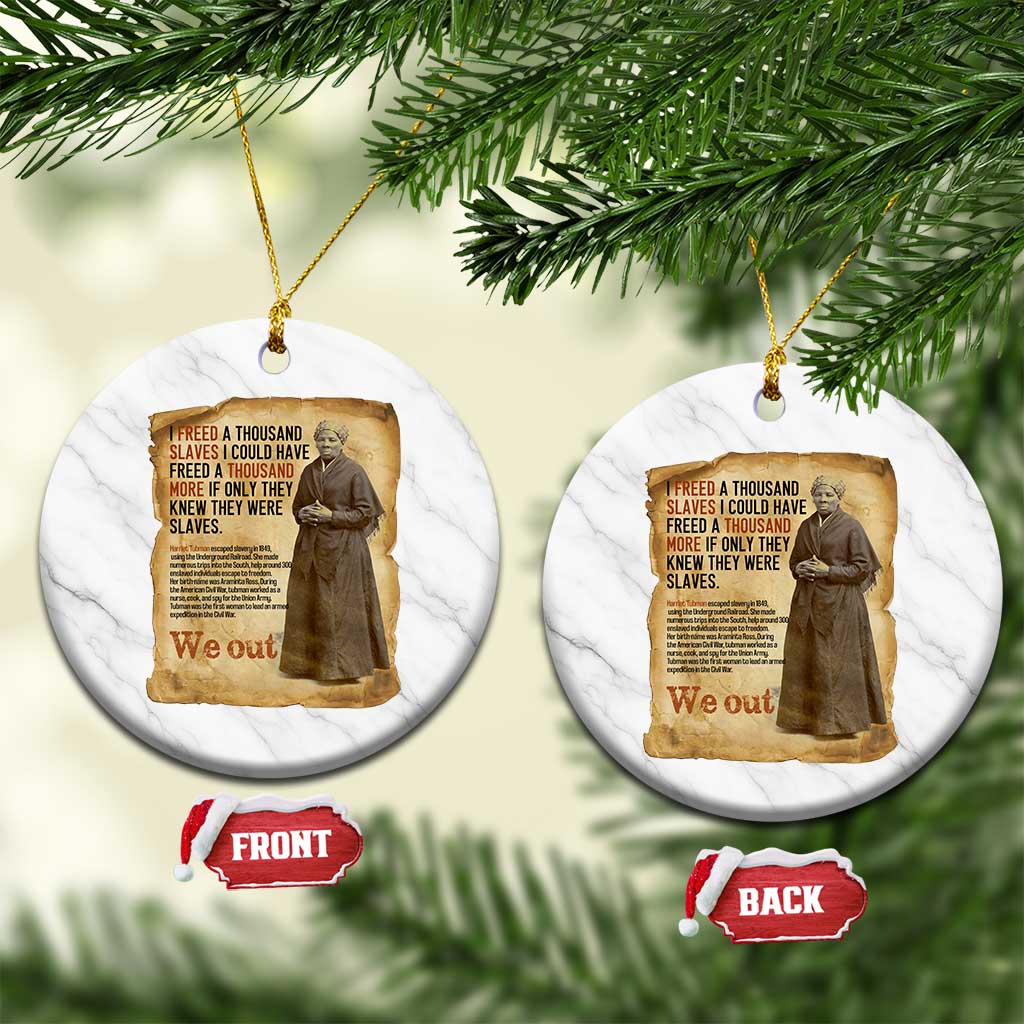 Harriet Tubman We Out Ceramic Ornament Vintage Black History Gift - Wonder Print Shop