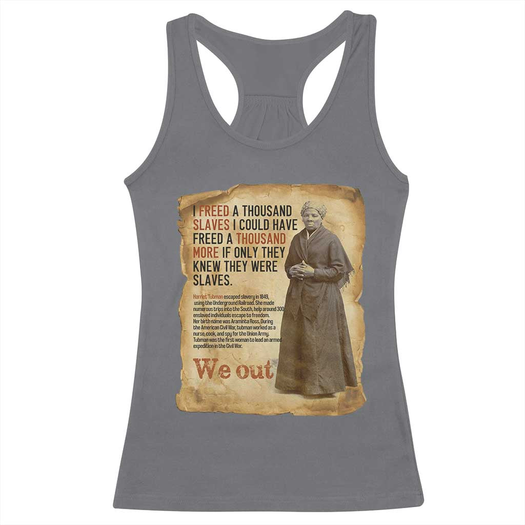 Harriet Tubman We Out Racerback Tank Top Vintage Black History Gift - Wonder Print Shop