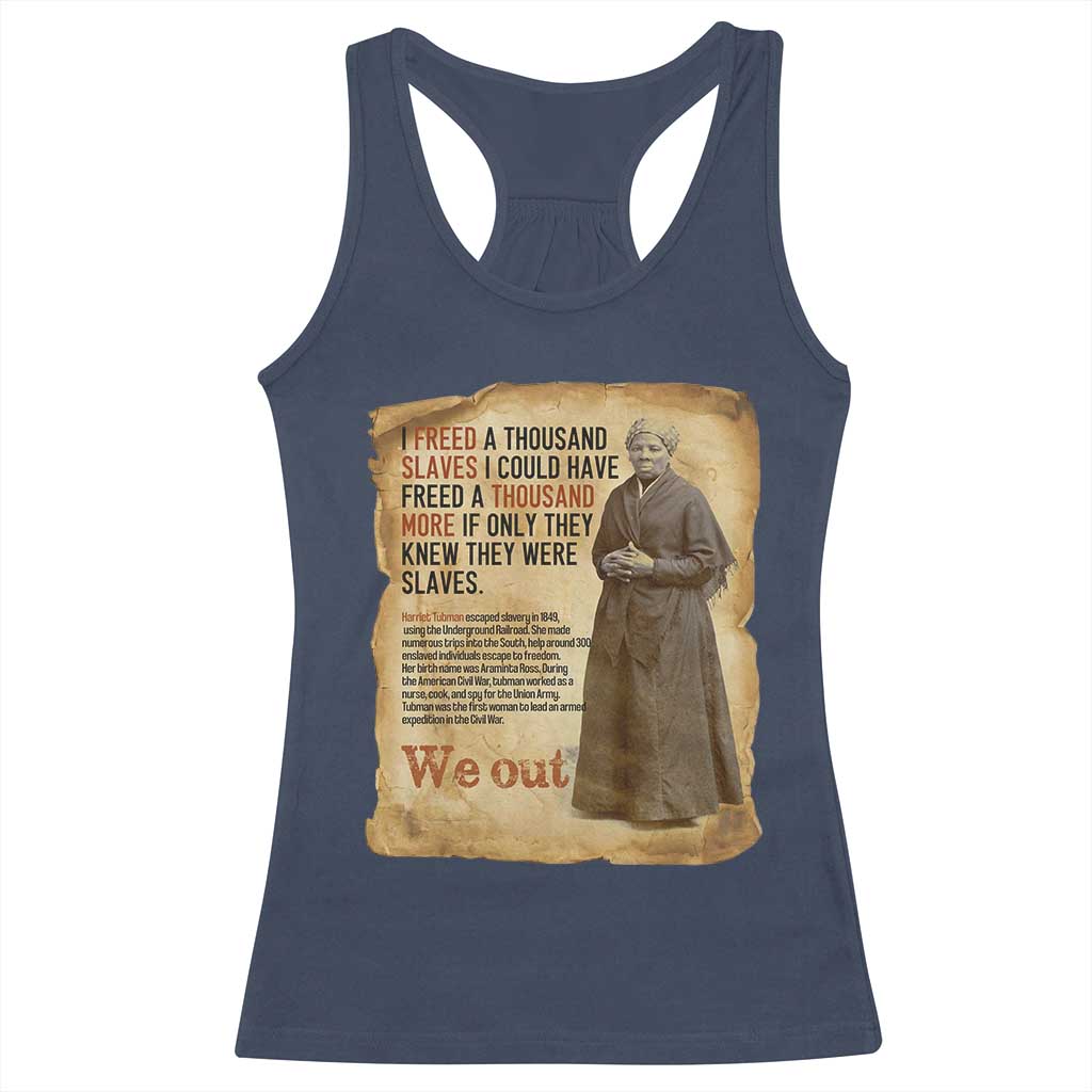 Harriet Tubman We Out Racerback Tank Top Vintage Black History Gift - Wonder Print Shop