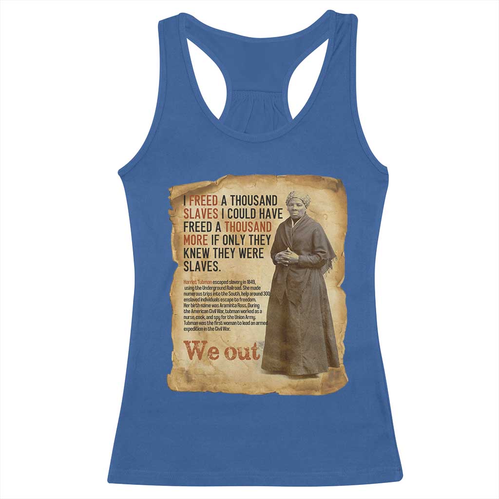Harriet Tubman We Out Racerback Tank Top Vintage Black History Gift - Wonder Print Shop
