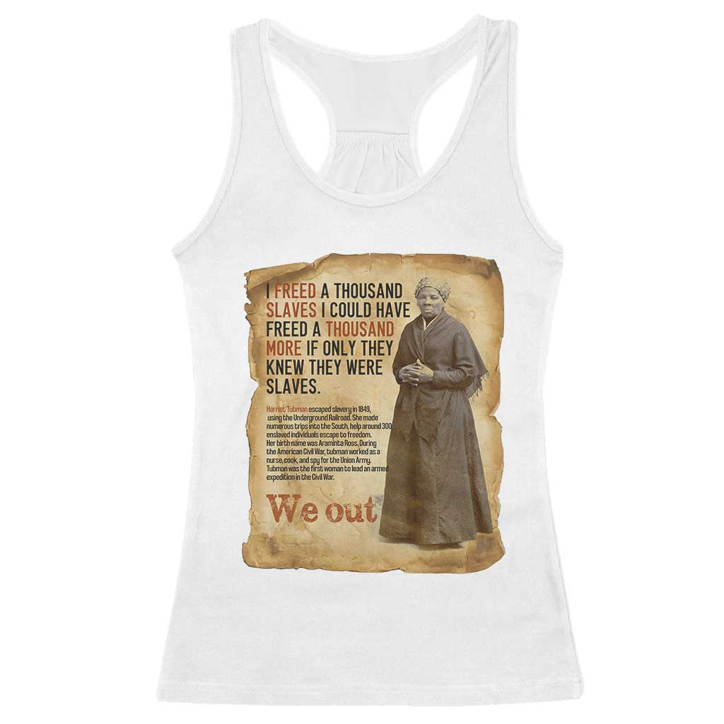 Harriet Tubman We Out Racerback Tank Top Vintage Black History Gift - Wonder Print Shop