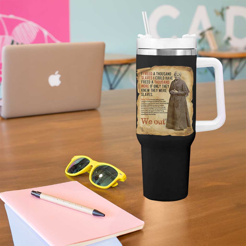 Harriet Tubman We Out Tumbler With Handle Vintage Black History Gift - Wonder Print Shop