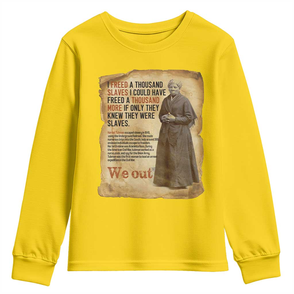 Harriet Tubman We Out Youth Sweatshirt Vintage Black History Gift - Wonder Print Shop