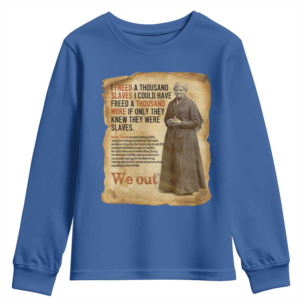 Harriet Tubman We Out Youth Sweatshirt Vintage Black History Gift - Wonder Print Shop