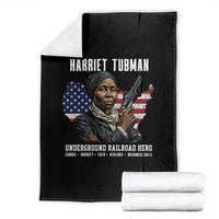 Harriet Tubman Patriotic Throw Blanket Female Empowerment History Gift