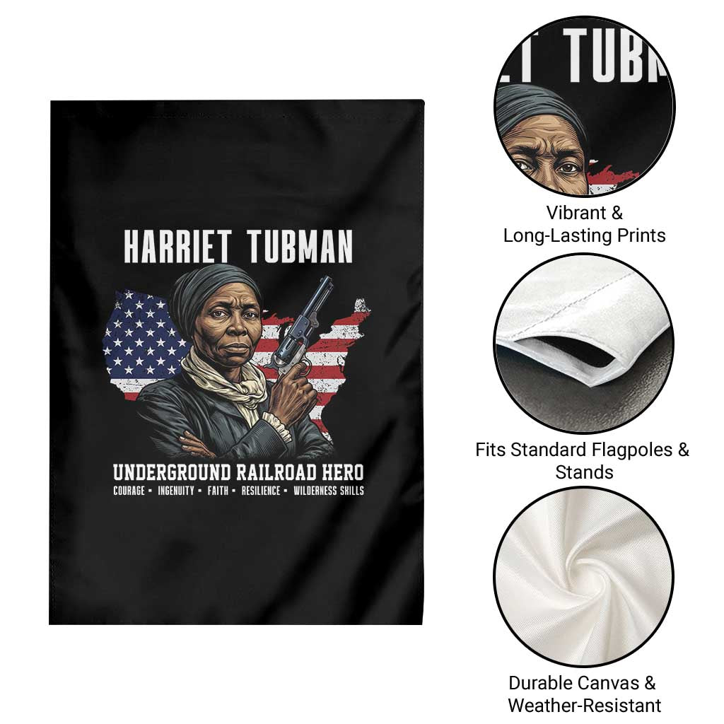 Harriet Tubman Patriotic Garden Flag Female Empowerment History Gift