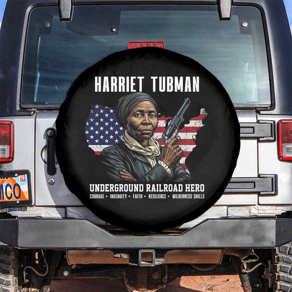 Harriet Tubman Patriotic Spare Tire Cover Female Empowerment History Gift