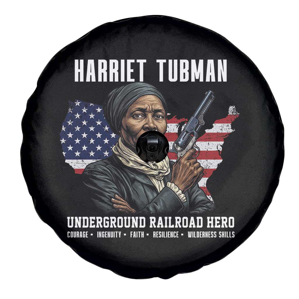 Harriet Tubman Patriotic Spare Tire Cover Female Empowerment History Gift