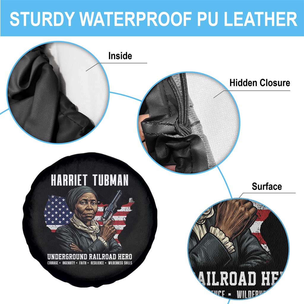 Harriet Tubman Patriotic Spare Tire Cover Female Empowerment History Gift