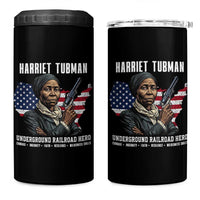 Harriet Tubman Patriotic 4 in 1 Can Cooler Tumbler Female Empowerment History Gift