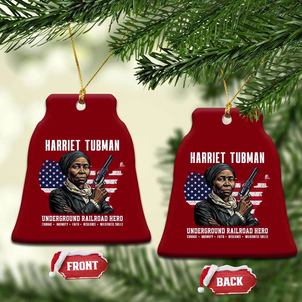 Harriet Tubman Patriotic Ceramic Ornament Female Empowerment History Gift