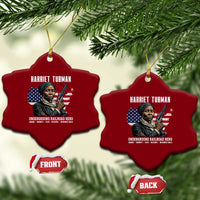 Harriet Tubman Patriotic Ceramic Ornament Female Empowerment History Gift