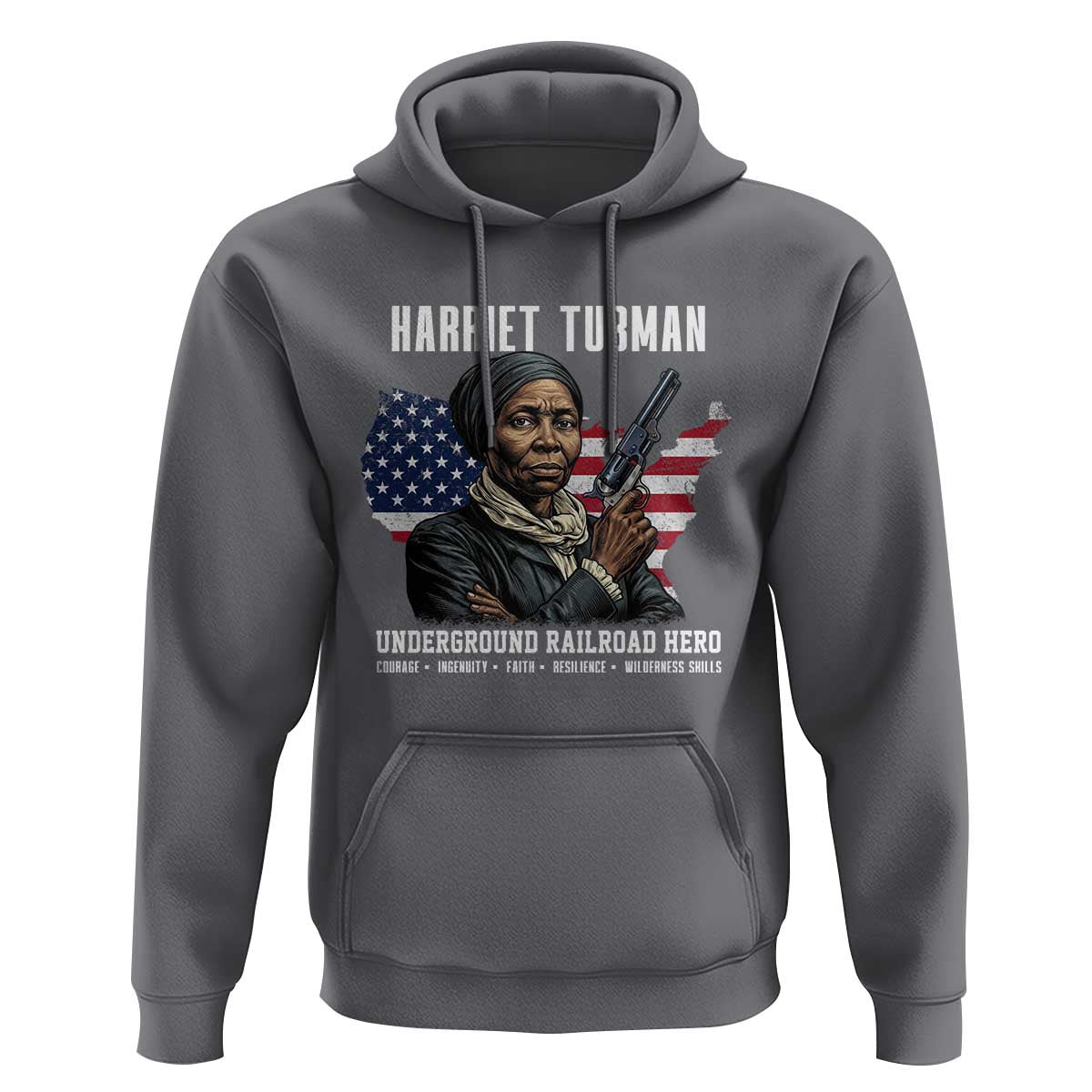 Harriet Tubman Patriotic Hoodie Female Empowerment History Gift