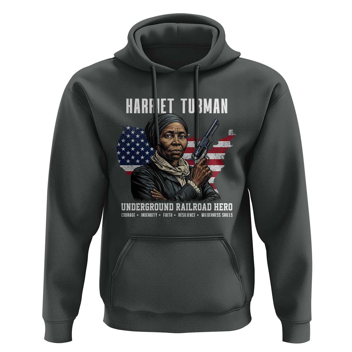 Harriet Tubman Patriotic Hoodie Female Empowerment History Gift