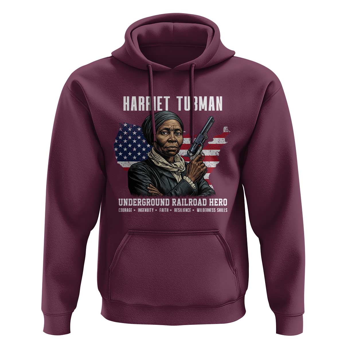 Harriet Tubman Patriotic Hoodie Female Empowerment History Gift
