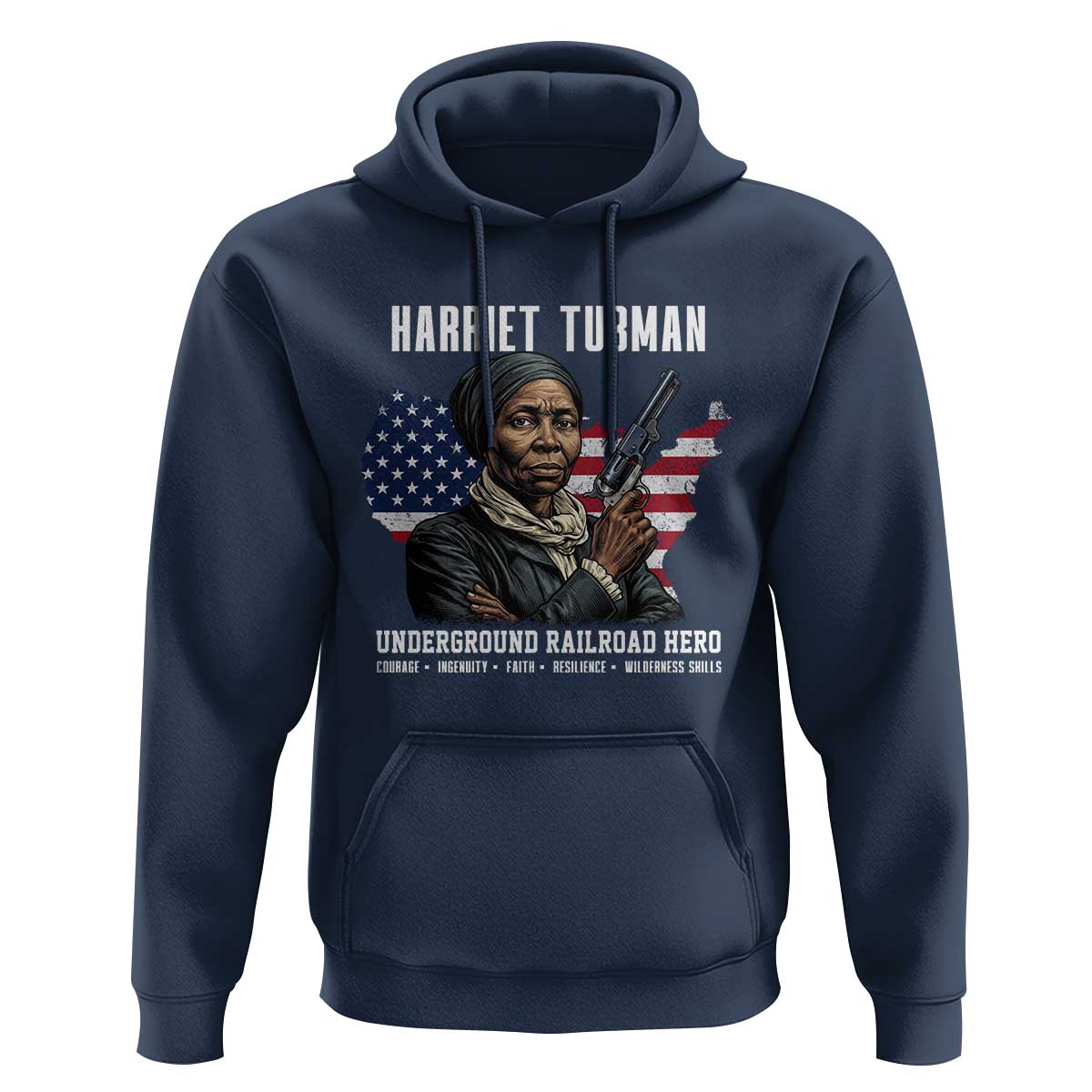Harriet Tubman Patriotic Hoodie Female Empowerment History Gift