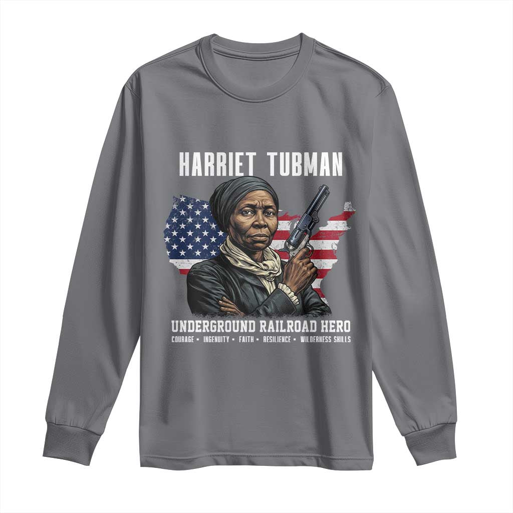 Harriet Tubman Patriotic Long Sleeve Shirt Female Empowerment History Gift