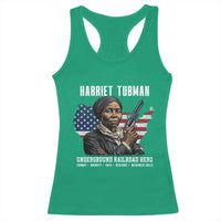 Harriet Tubman Patriotic Racerback Tank Top Female Empowerment History Gift