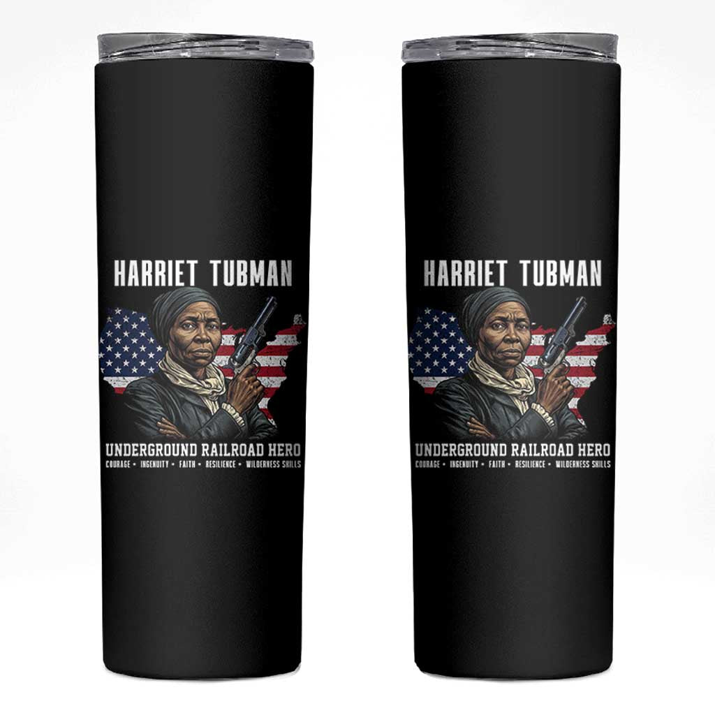 Harriet Tubman Patriotic Skinny Tumbler Female Empowerment History Gift