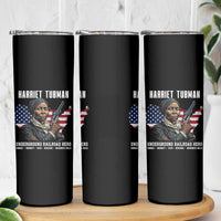 Harriet Tubman Patriotic Skinny Tumbler Female Empowerment History Gift