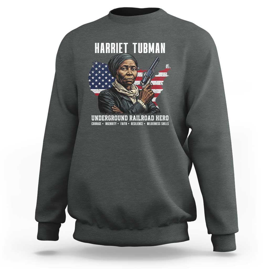 Harriet Tubman Patriotic Sweatshirt Female Empowerment History Gift