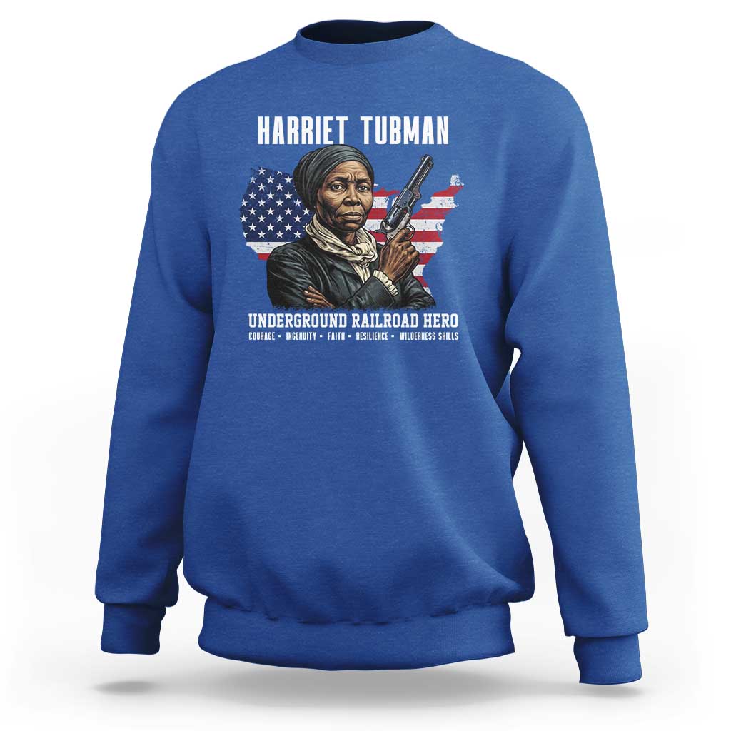 Harriet Tubman Patriotic Sweatshirt Female Empowerment History Gift