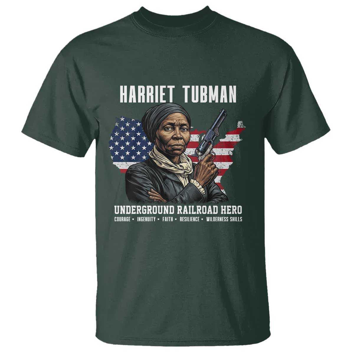 Harriet Tubman Patriotic T Shirt Female Empowerment History Gift