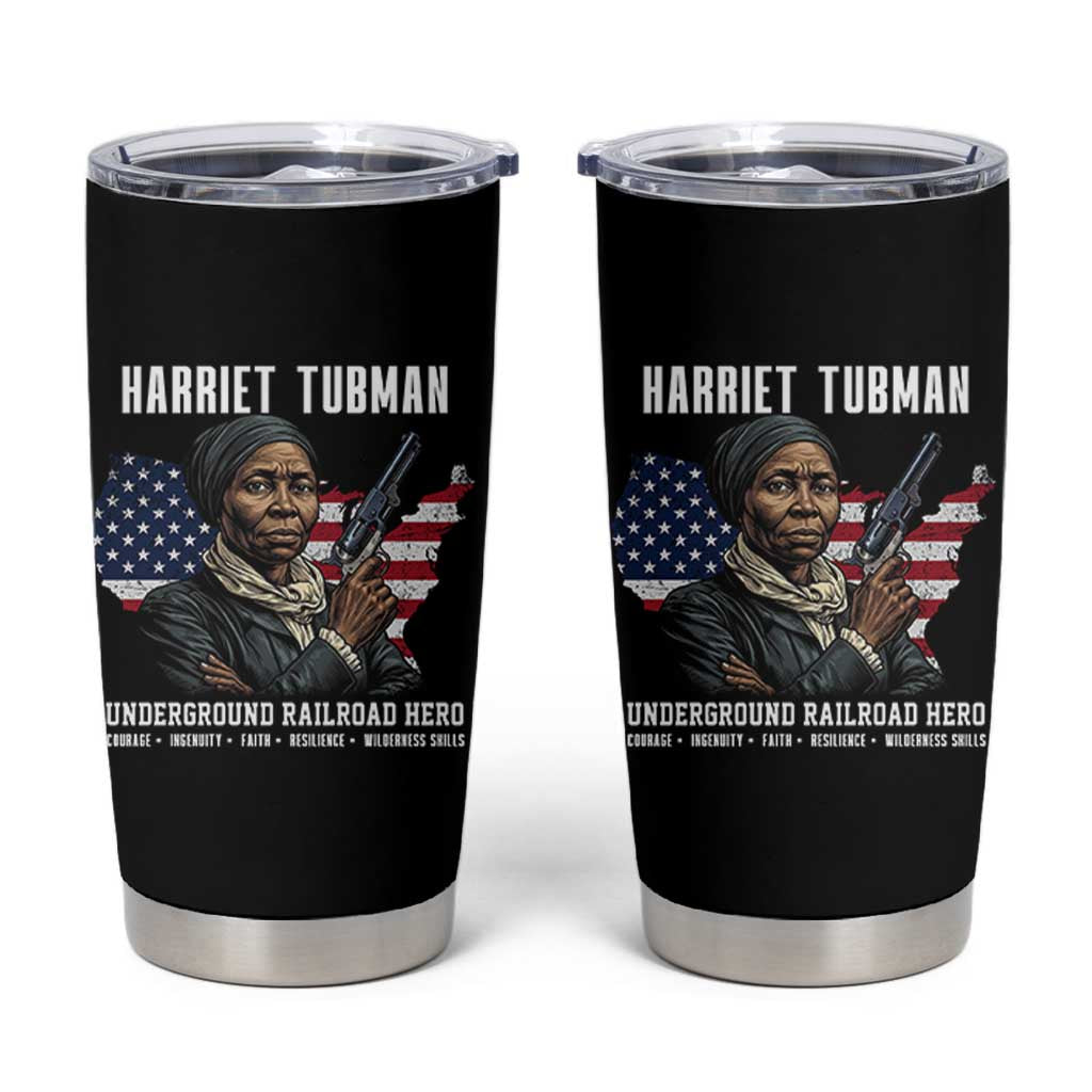 Harriet Tubman Patriotic Tumbler Cup Female Empowerment History Gift