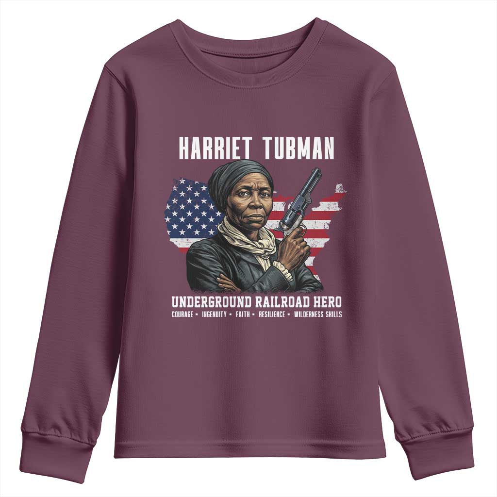 Harriet Tubman Patriotic Youth Sweatshirt Female Empowerment History Gift