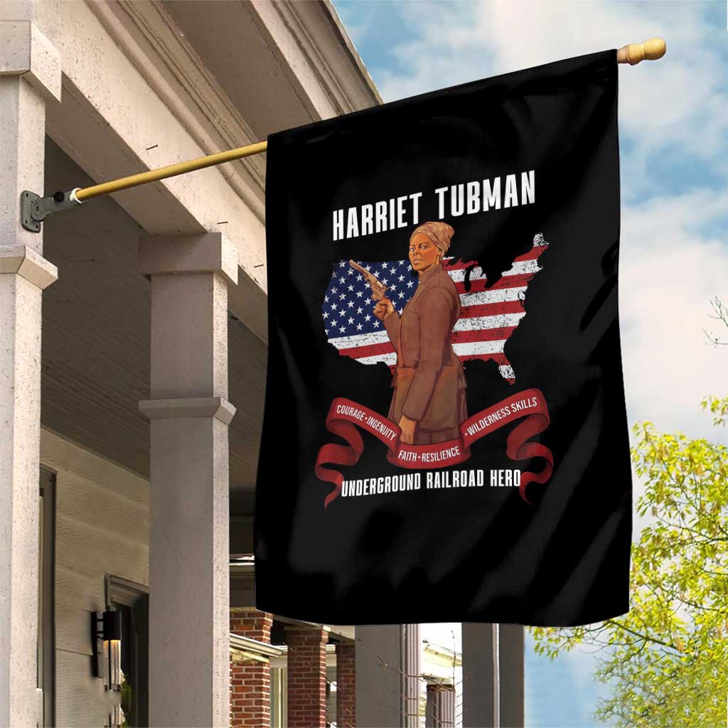Harriet Tubman Patriotic Garden Flag Strong Black Women Pride