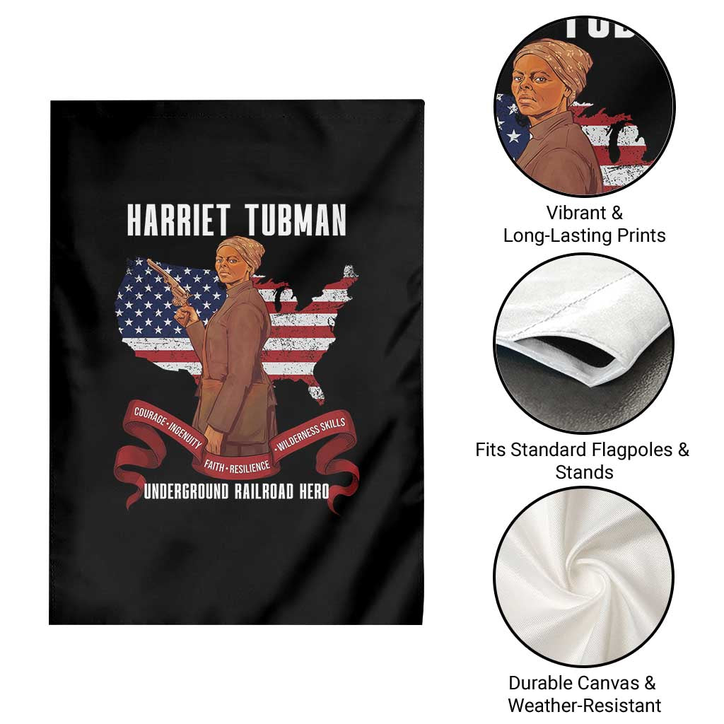 Harriet Tubman Patriotic Garden Flag Strong Black Women Pride