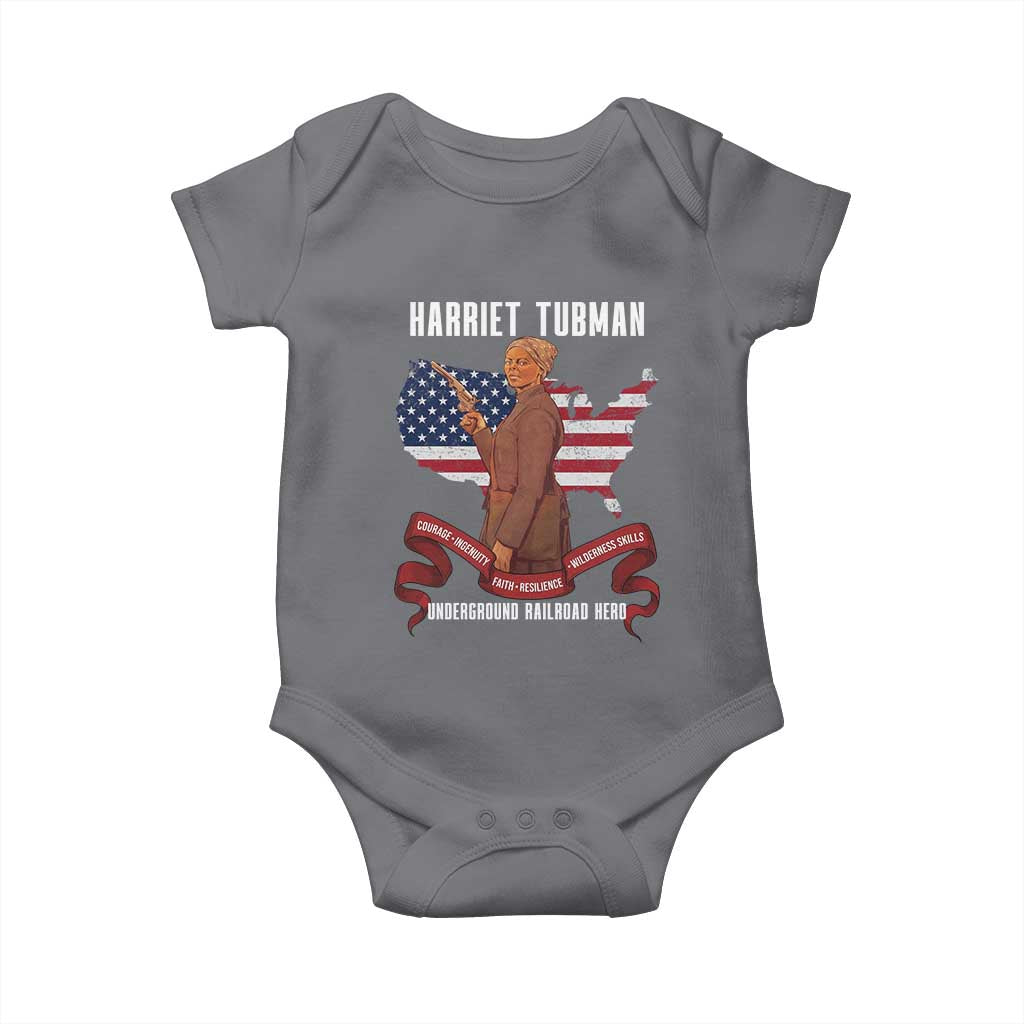 Harriet Tubman Patriotic Baby Onesie Strong Black Women Pride