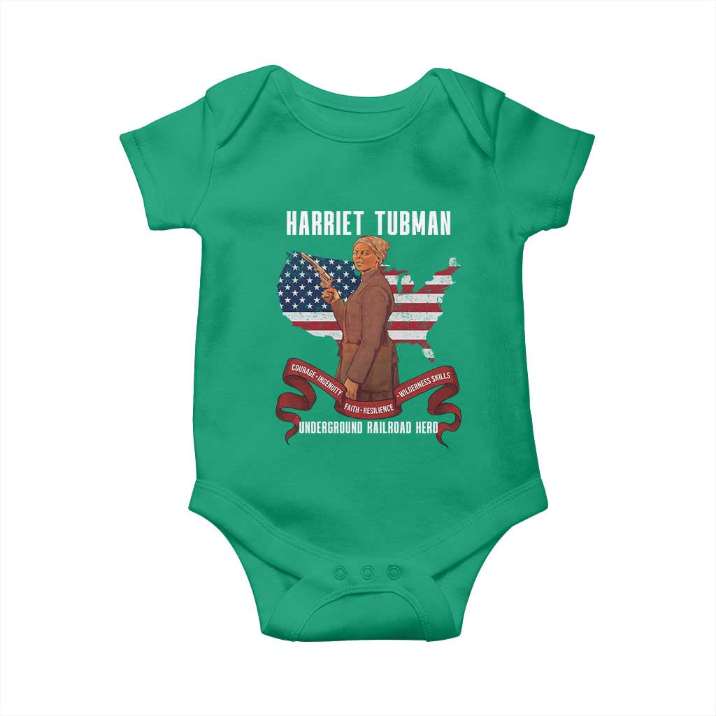 Harriet Tubman Patriotic Baby Onesie Strong Black Women Pride