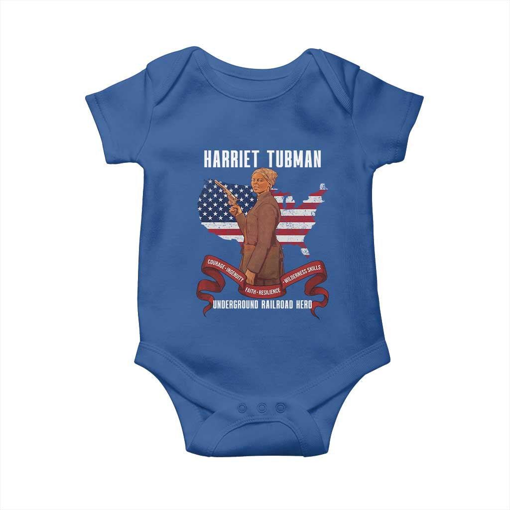 Harriet Tubman Patriotic Baby Onesie Strong Black Women Pride