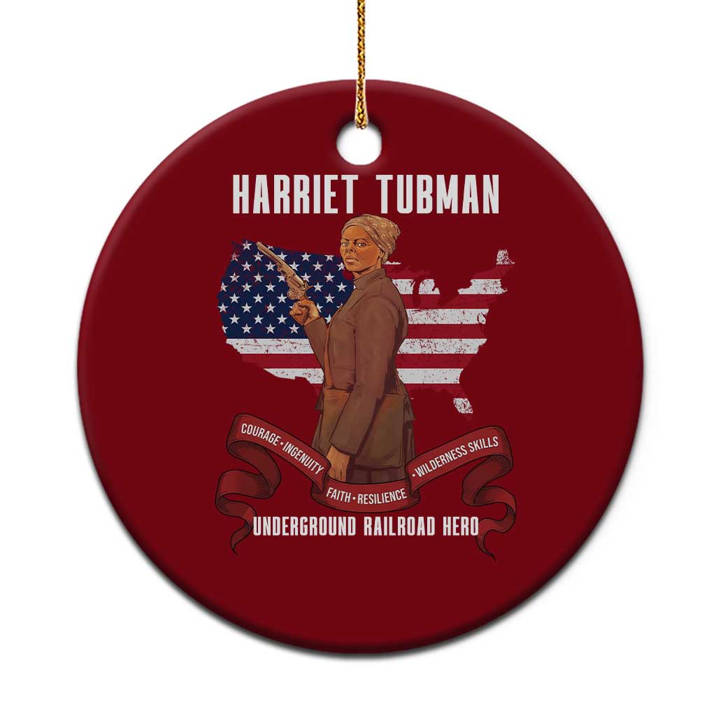 Harriet Tubman Patriotic Ceramic Ornament Strong Black Women Pride