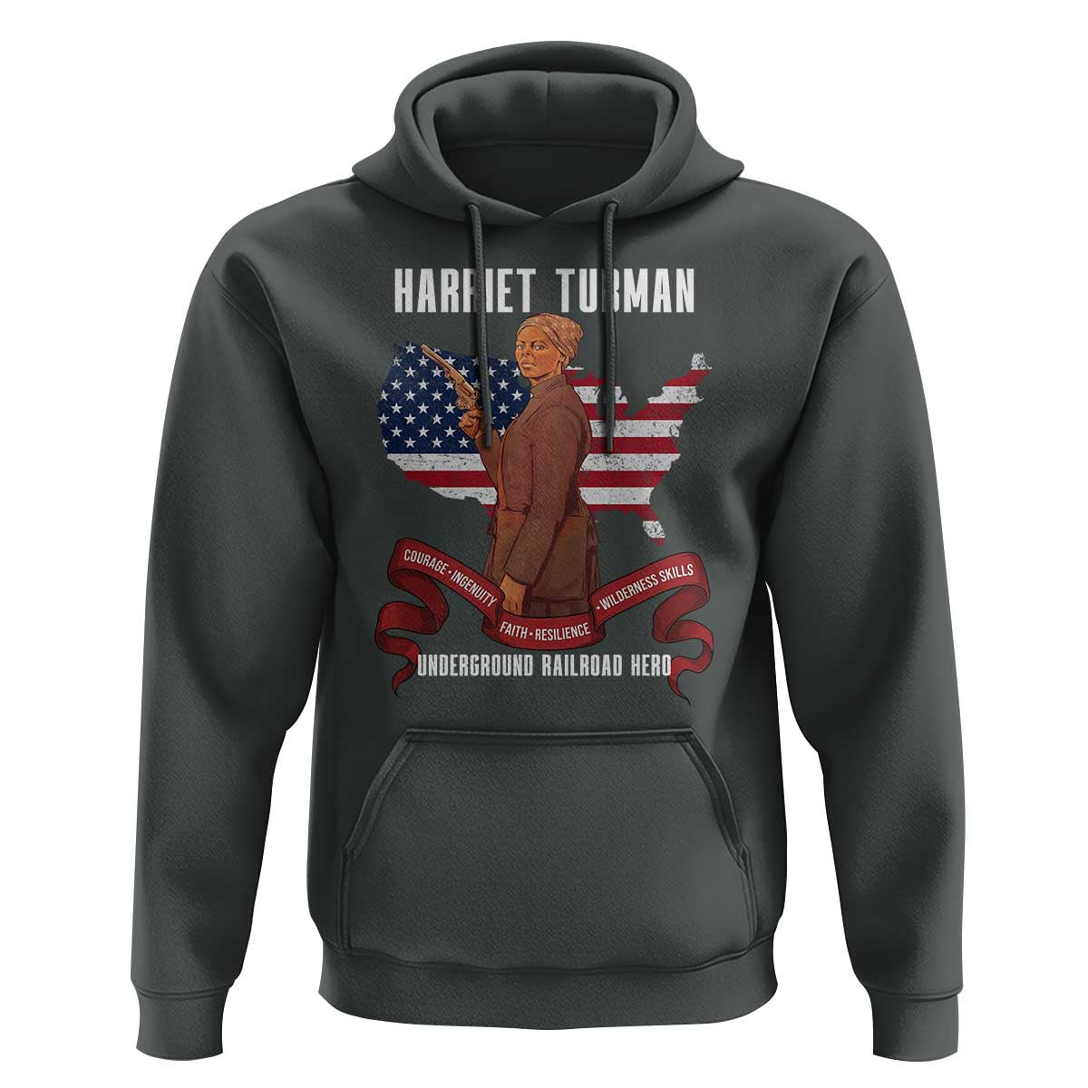Harriet Tubman Patriotic Hoodie Strong Black Women Pride
