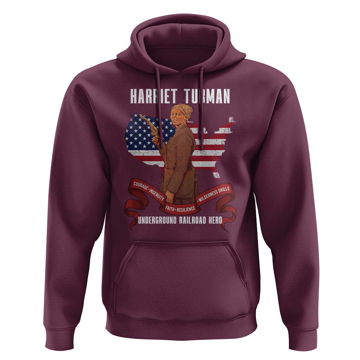 Harriet Tubman Patriotic Hoodie Strong Black Women Pride