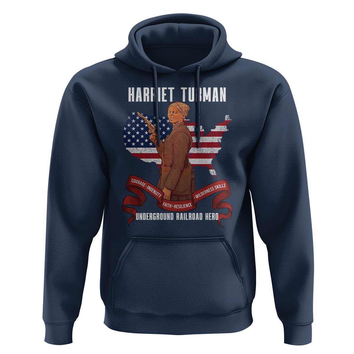 Harriet Tubman Patriotic Hoodie Strong Black Women Pride