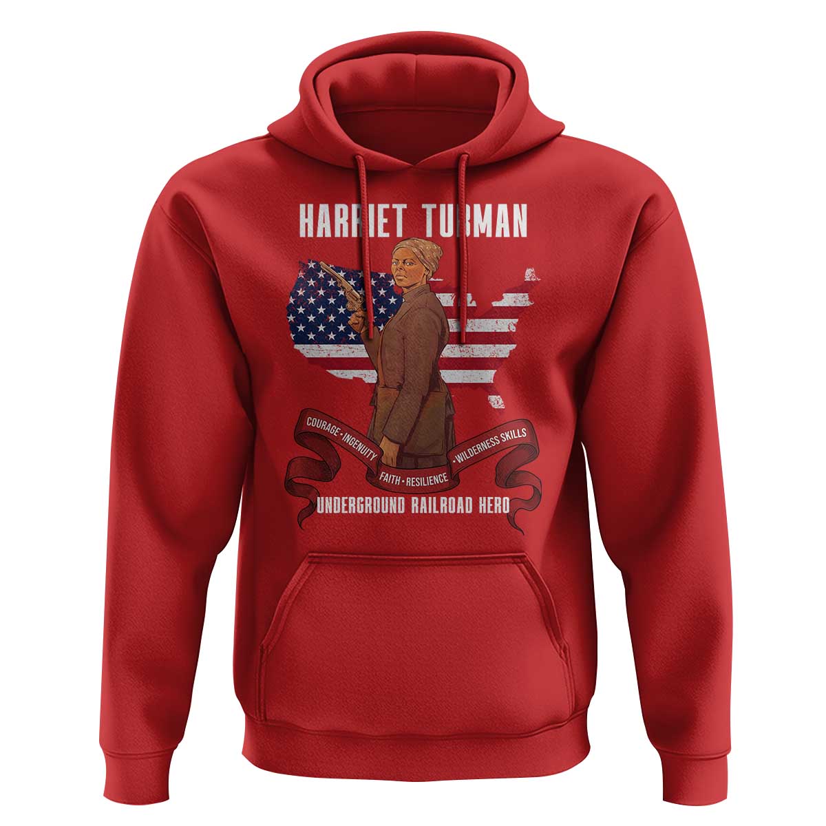 Harriet Tubman Patriotic Hoodie Strong Black Women Pride