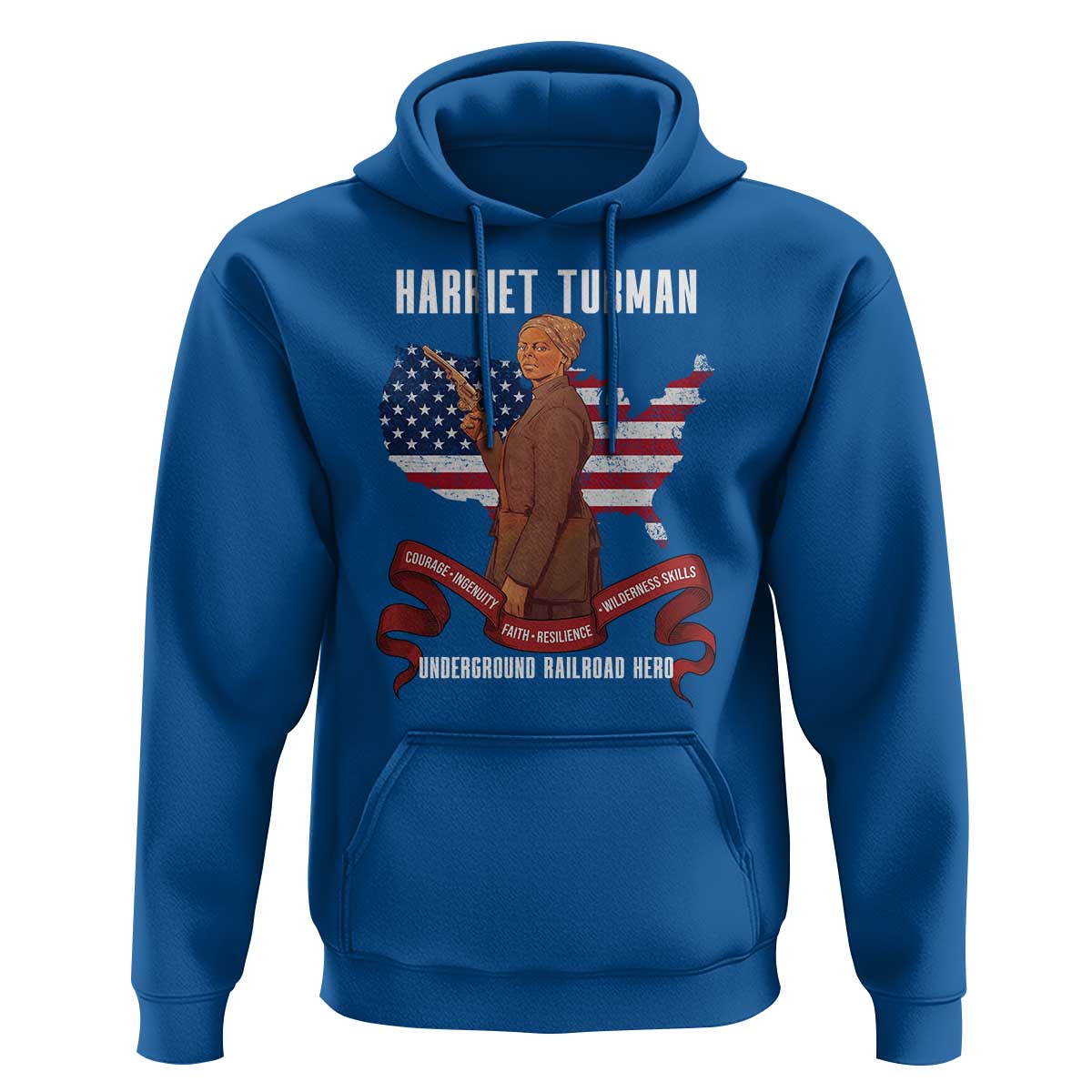 Harriet Tubman Patriotic Hoodie Strong Black Women Pride