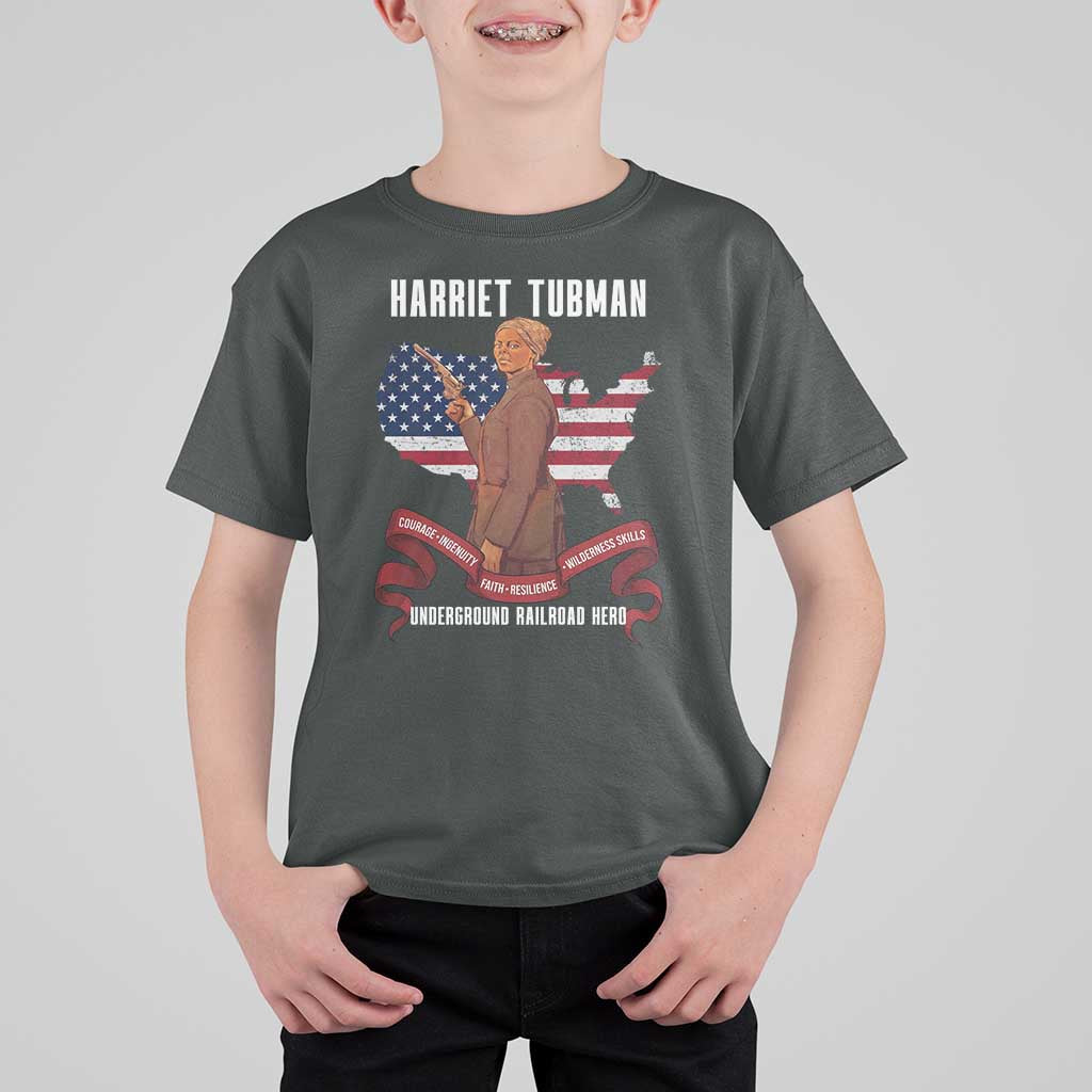 Harriet Tubman Patriotic T Shirt For Kid Strong Black Women Pride