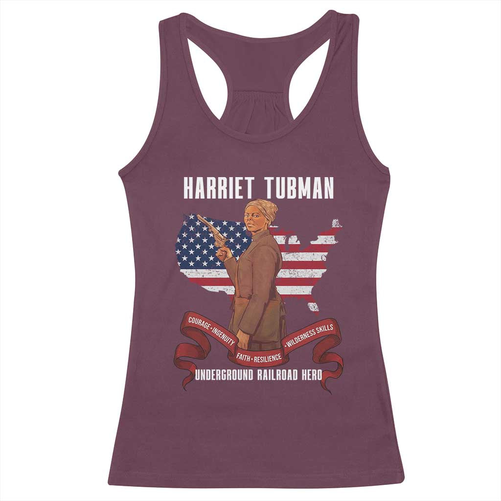 Harriet Tubman Patriotic Racerback Tank Top Strong Black Women Pride