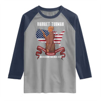 Harriet Tubman Patriotic Raglan Shirt Strong Black Women Pride