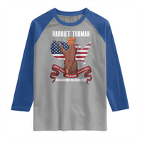 Harriet Tubman Patriotic Raglan Shirt Strong Black Women Pride