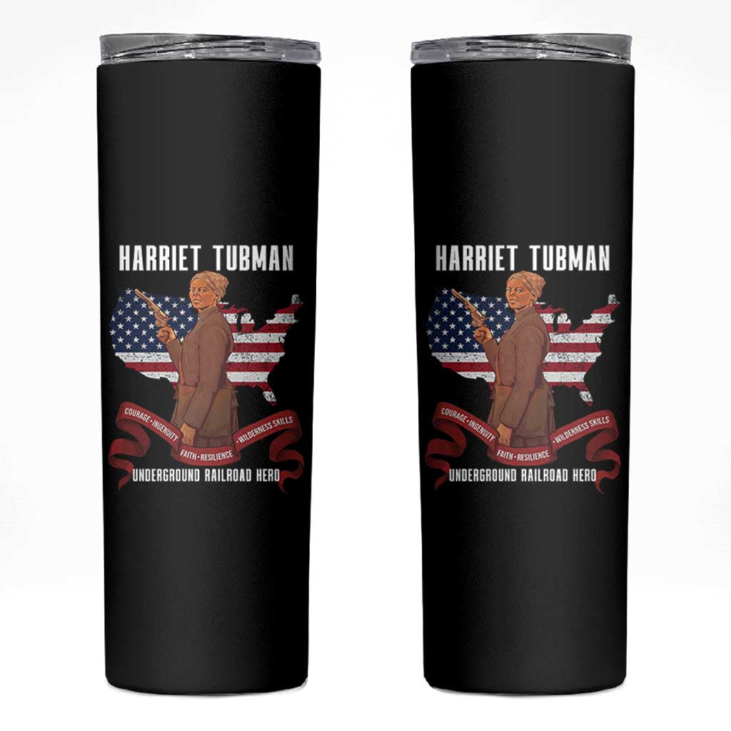 Harriet Tubman Patriotic Skinny Tumbler Strong Black Women Pride