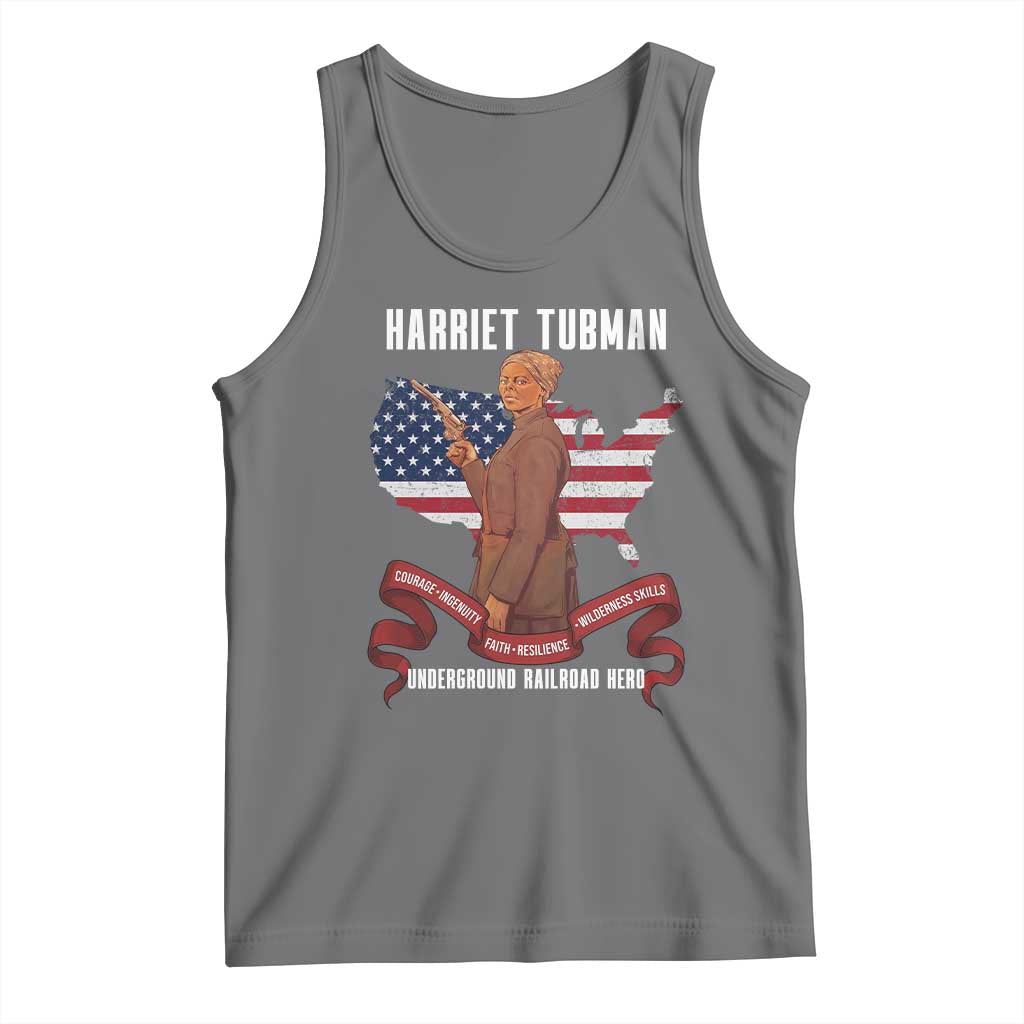 Harriet Tubman Patriotic Tank Top Strong Black Women Pride