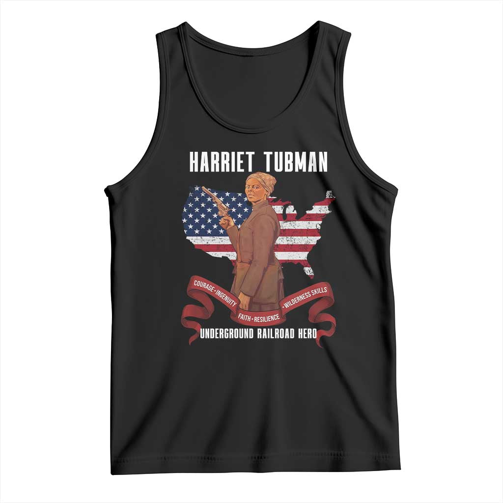 Harriet Tubman Patriotic Tank Top Strong Black Women Pride
