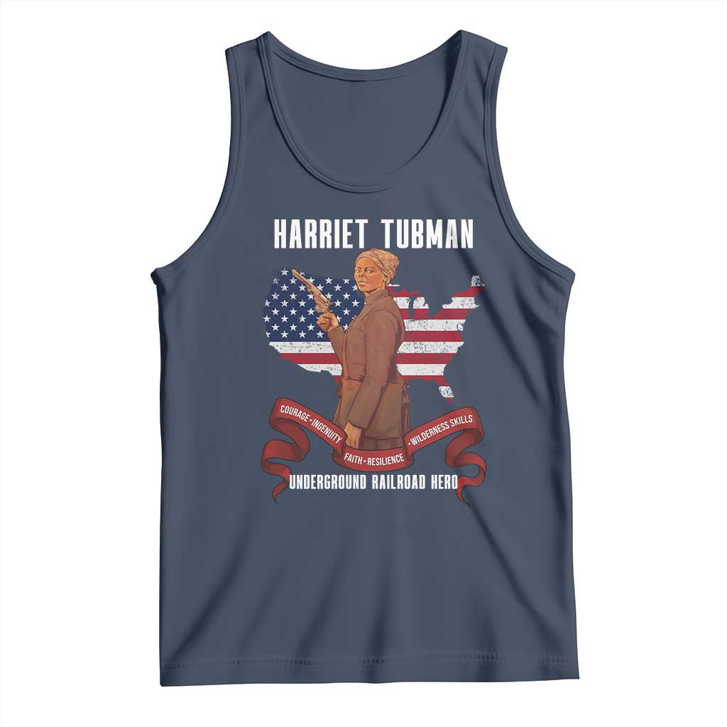 Harriet Tubman Patriotic Tank Top Strong Black Women Pride