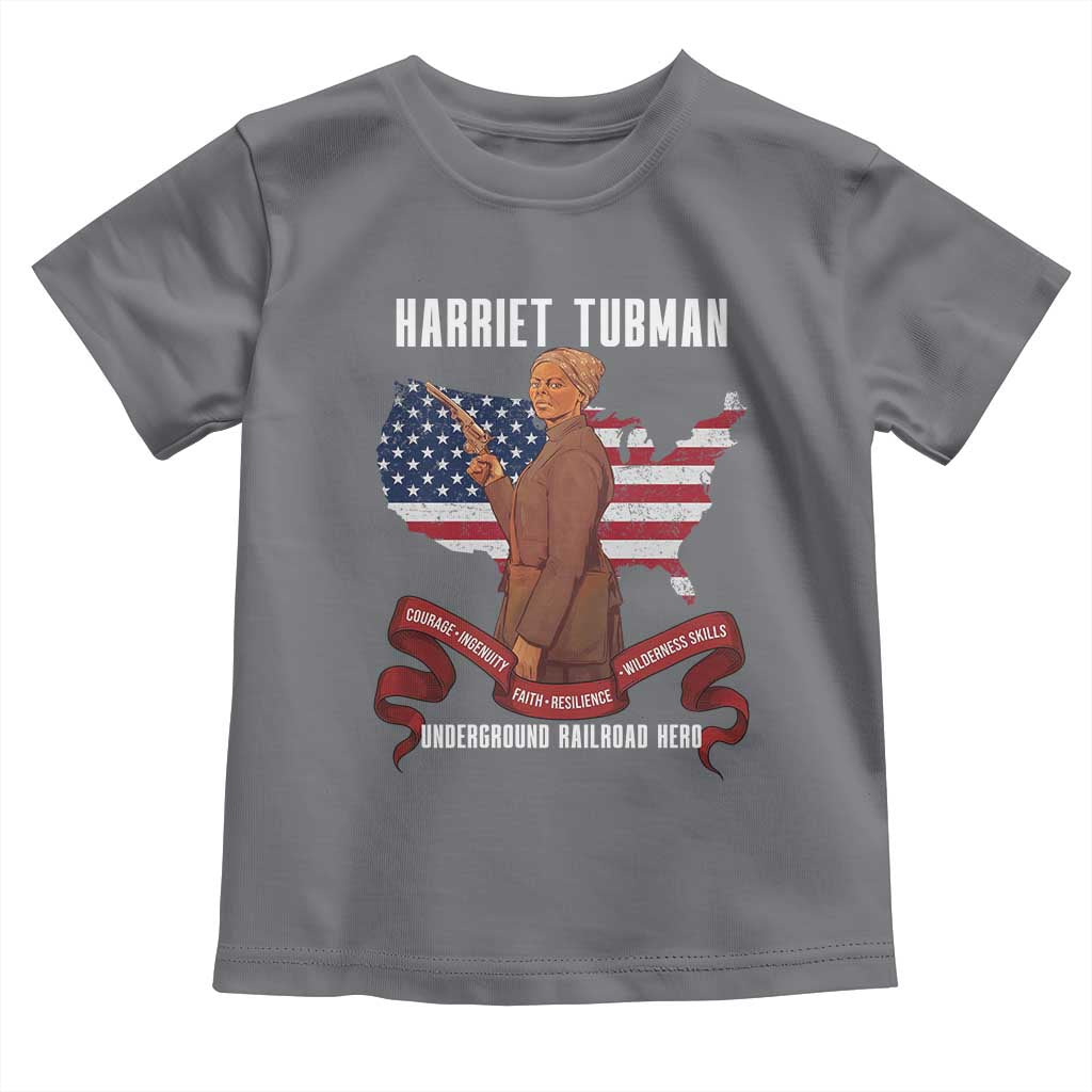 Harriet Tubman Patriotic Toddler T Shirt Strong Black Women Pride