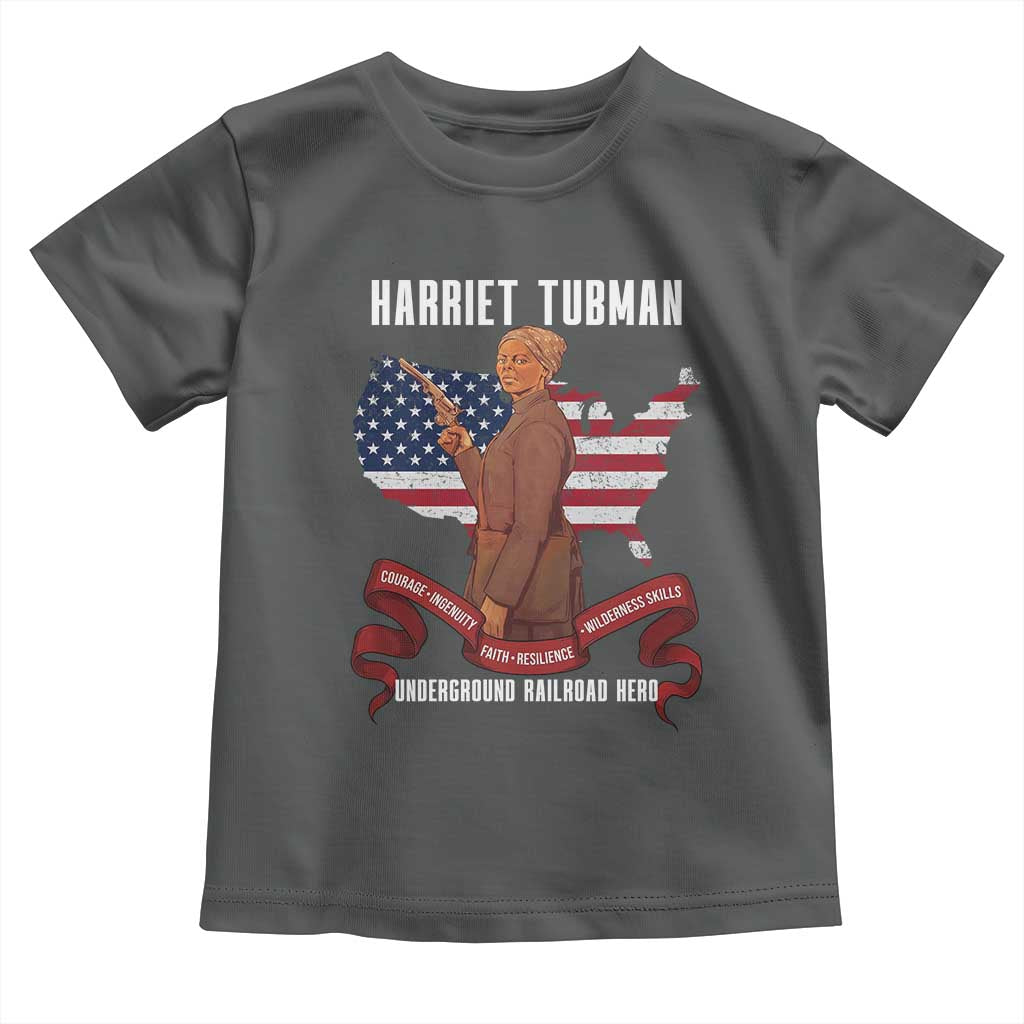 Harriet Tubman Patriotic Toddler T Shirt Strong Black Women Pride